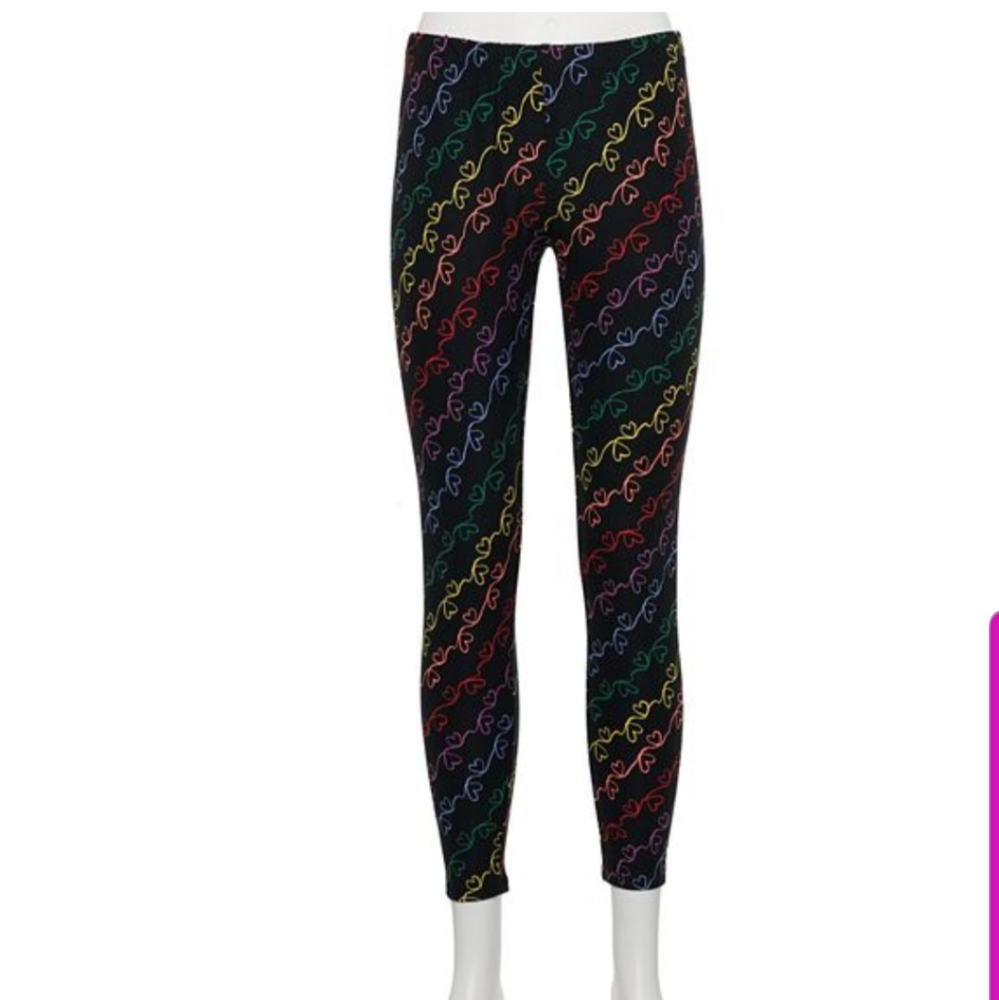 VALENTINES HEART RAINBOW LEGGINGS